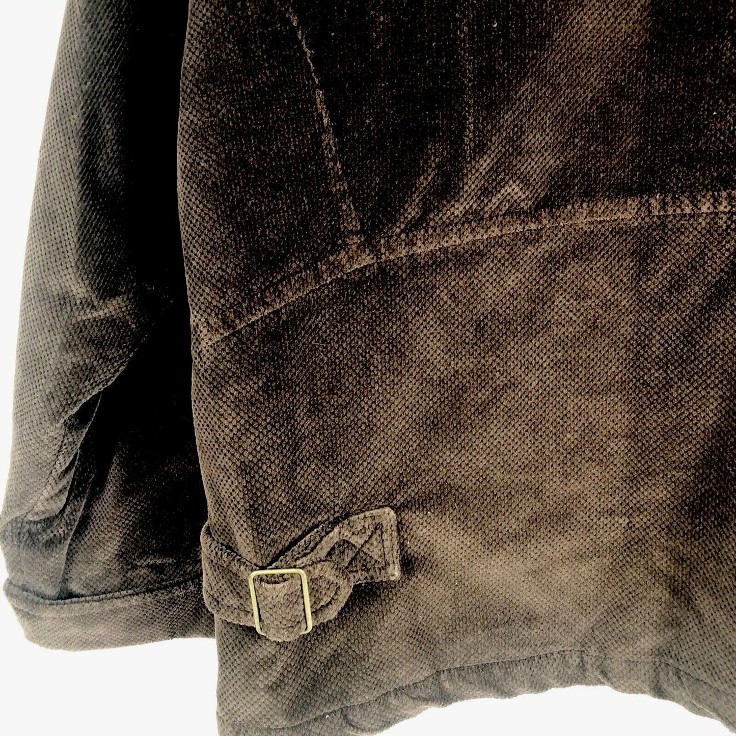 Saint Johns Bay Authentic Woman's Brown Corduroy Button Up Coat Adult Medium