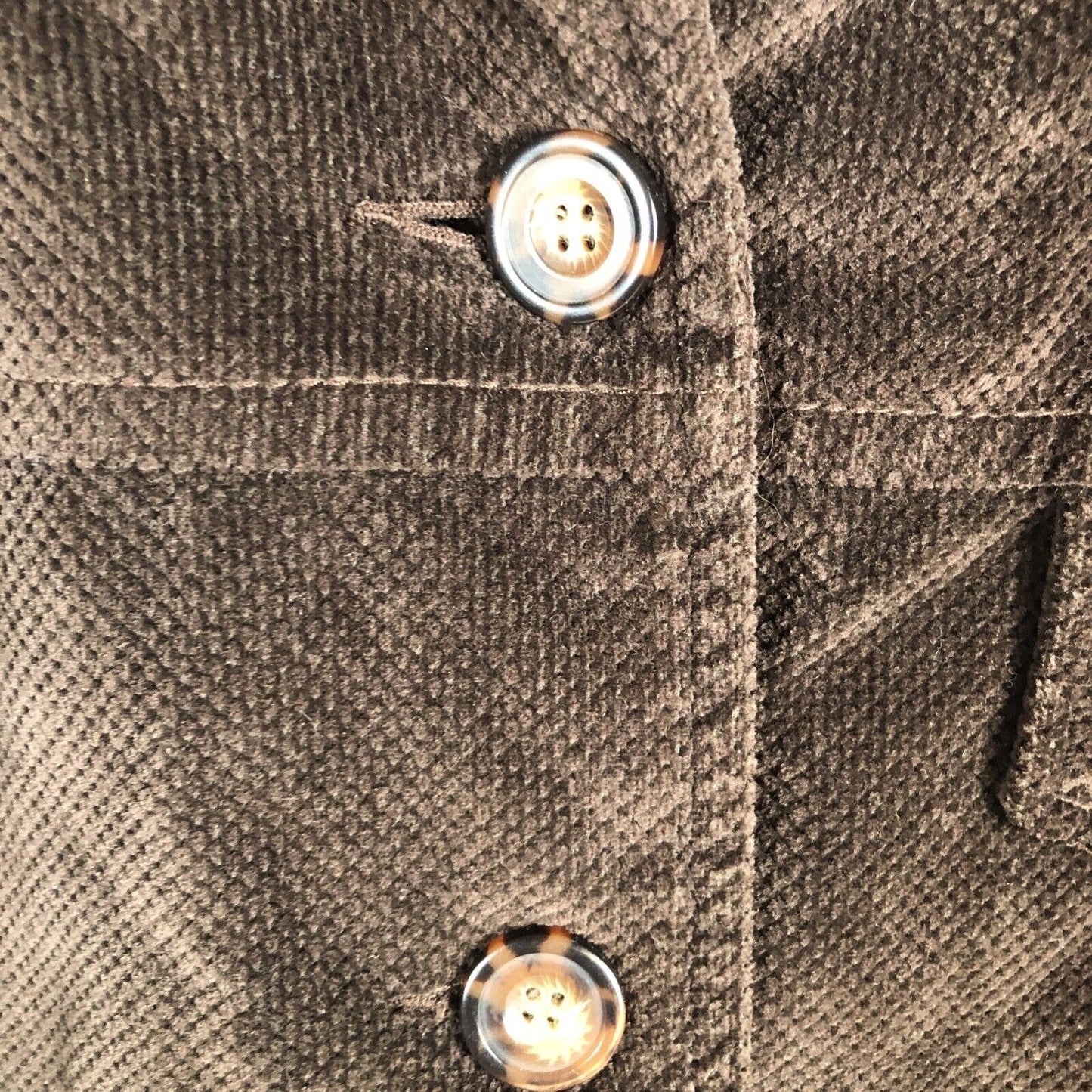 Saint Johns Bay Authentic Woman's Brown Corduroy Button Up Coat Adult Medium