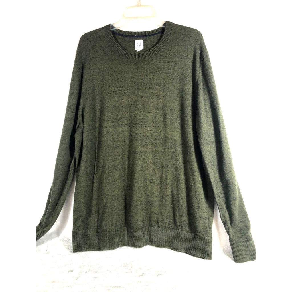 GAP Mens XXL Olive Heather Knit Sweater