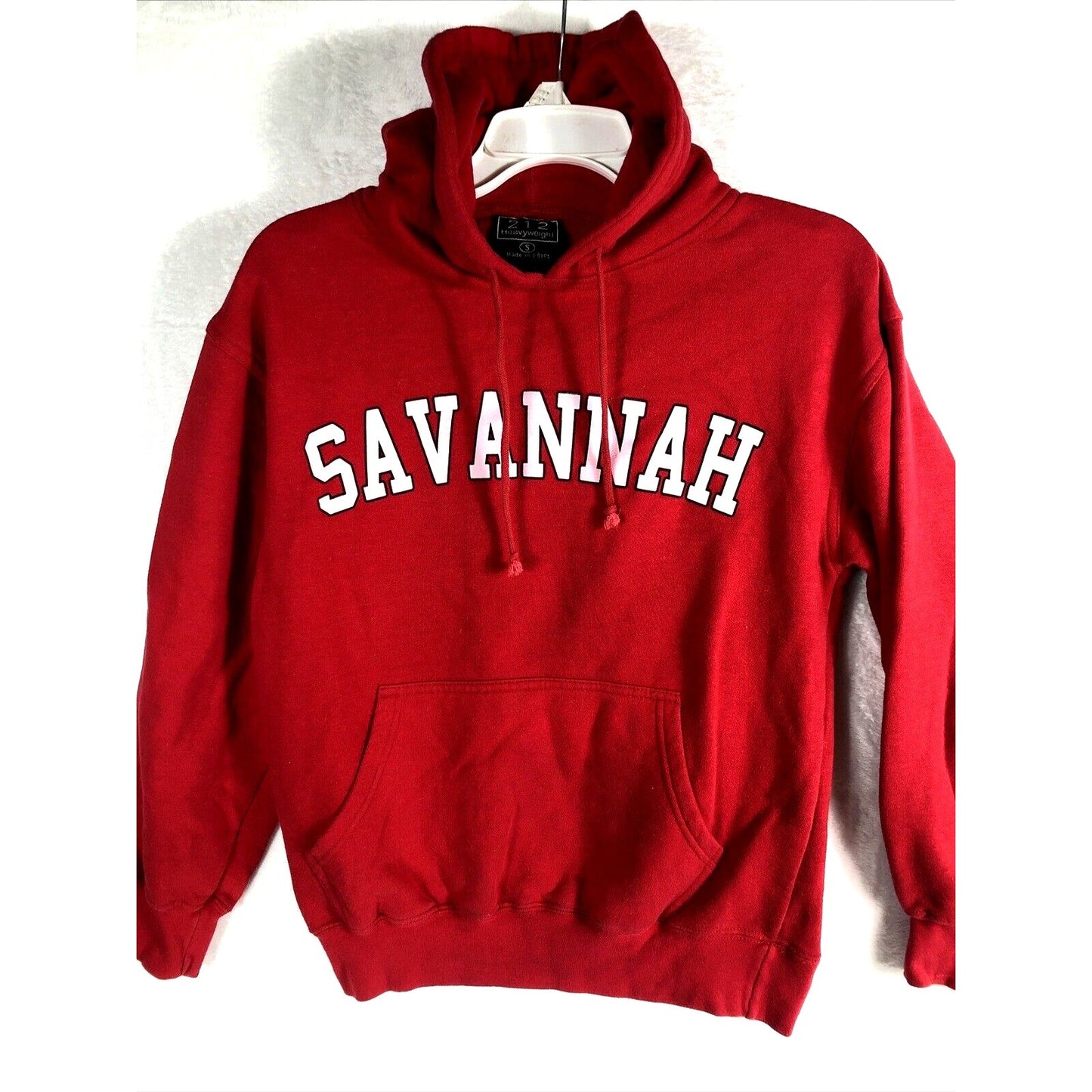 Savannah Unisex Sweatshirt Mens M College Style Red Hooded Sweater
