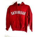 Savannah Unisex Sweatshirt Mens M College Style Red Hooded Sweater