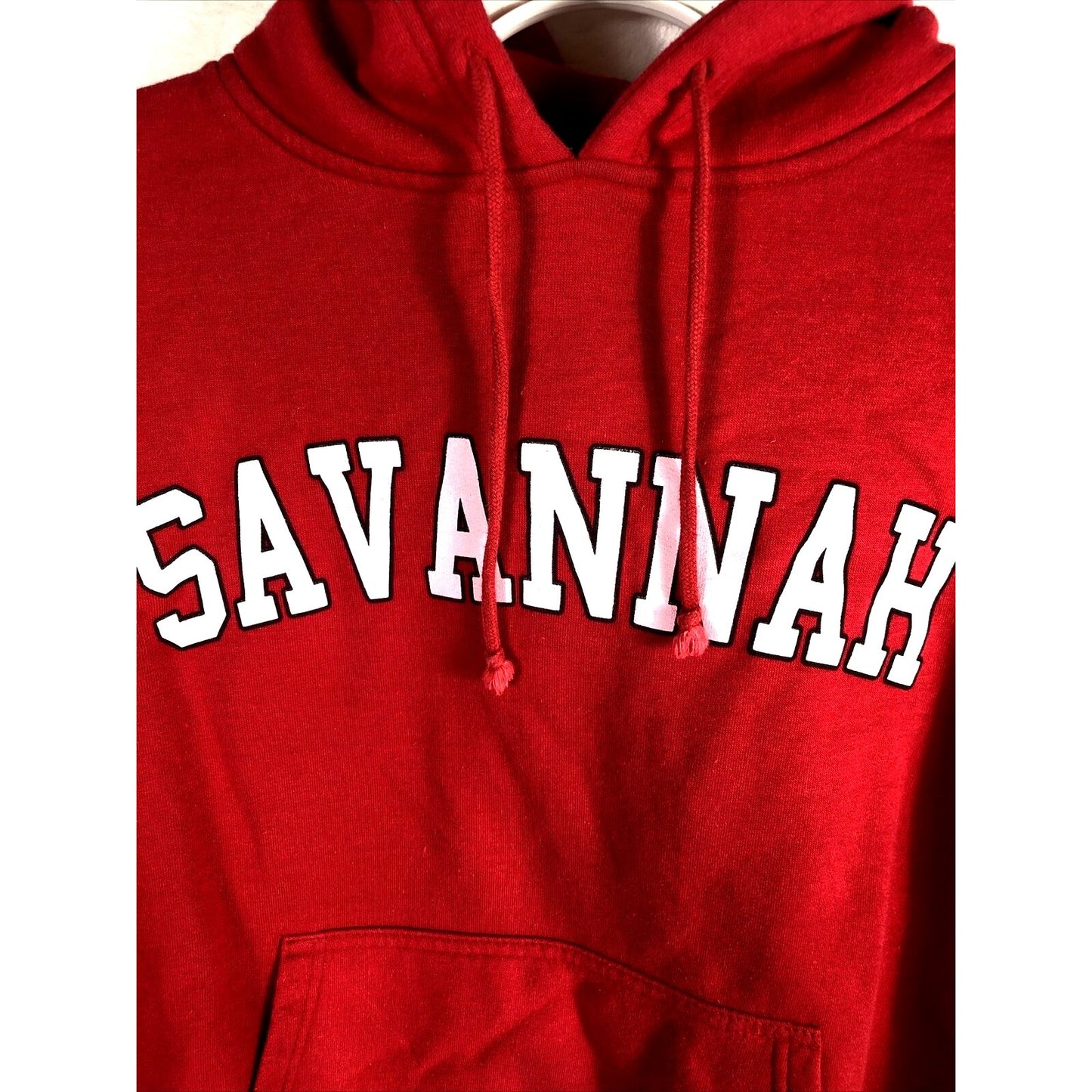 Savannah Unisex Sweatshirt Mens M College Style Red Hooded Sweater