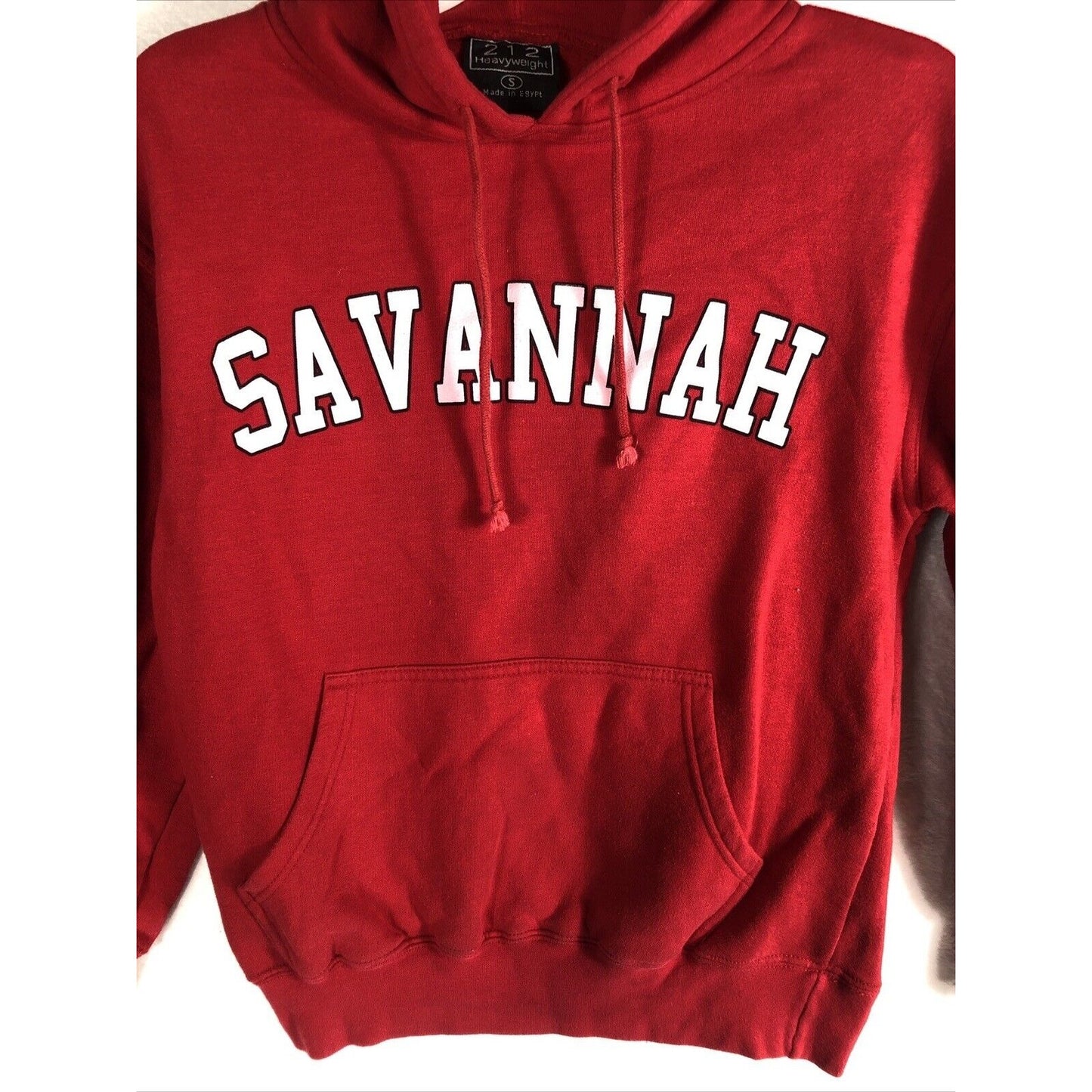 Savannah Unisex Sweatshirt Mens M College Style Red Hooded Sweater