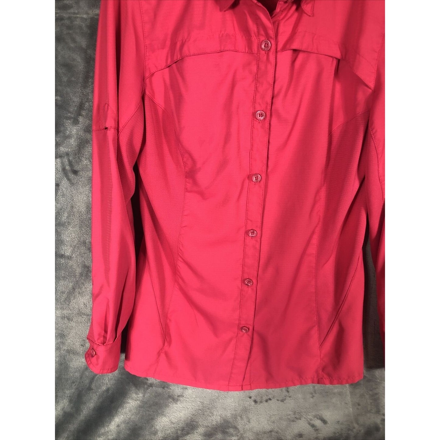 Reel Legends Woman’s Fishing Shirt Outdoor Performance Long Sleeve Button Up