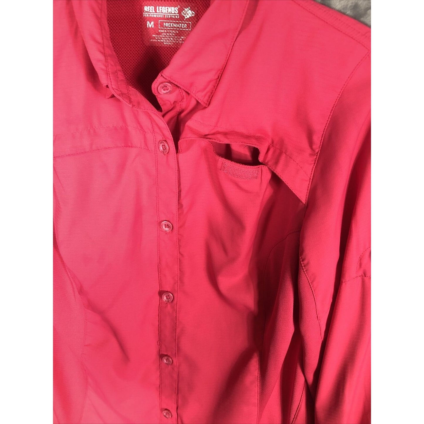 Reel Legends Woman’s Fishing Shirt Outdoor Performance Long Sleeve Button Up
