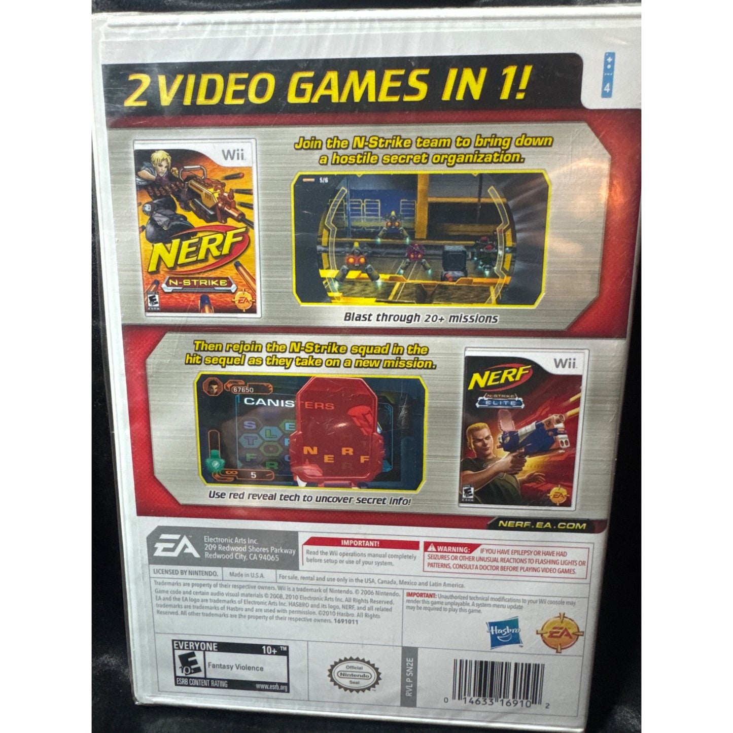Nerf N-Strike Double Blast Bundle For Wii New Sealed Video Game new unopened