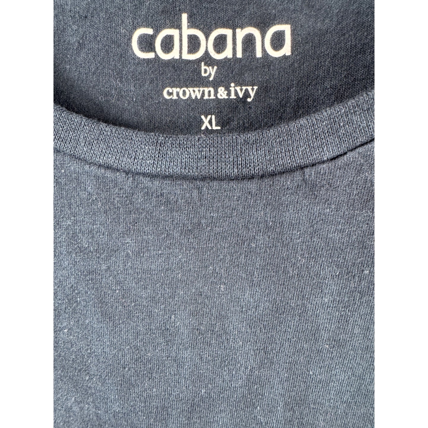 Cabana By Crown & Ivy XL Tie-Dye Cotton T-Shirt With Smiley Face Design