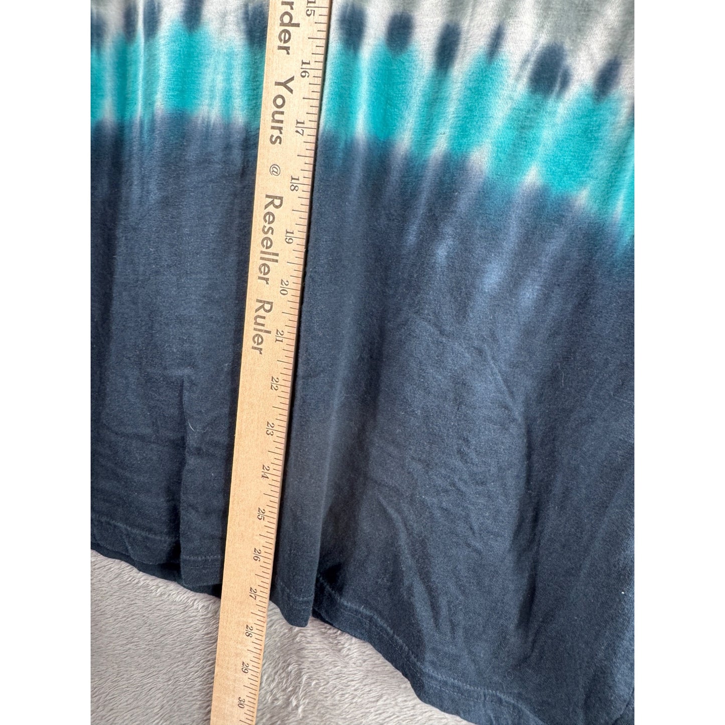 Cabana By Crown & Ivy XL Tie-Dye Cotton T-Shirt With Smiley Face Design