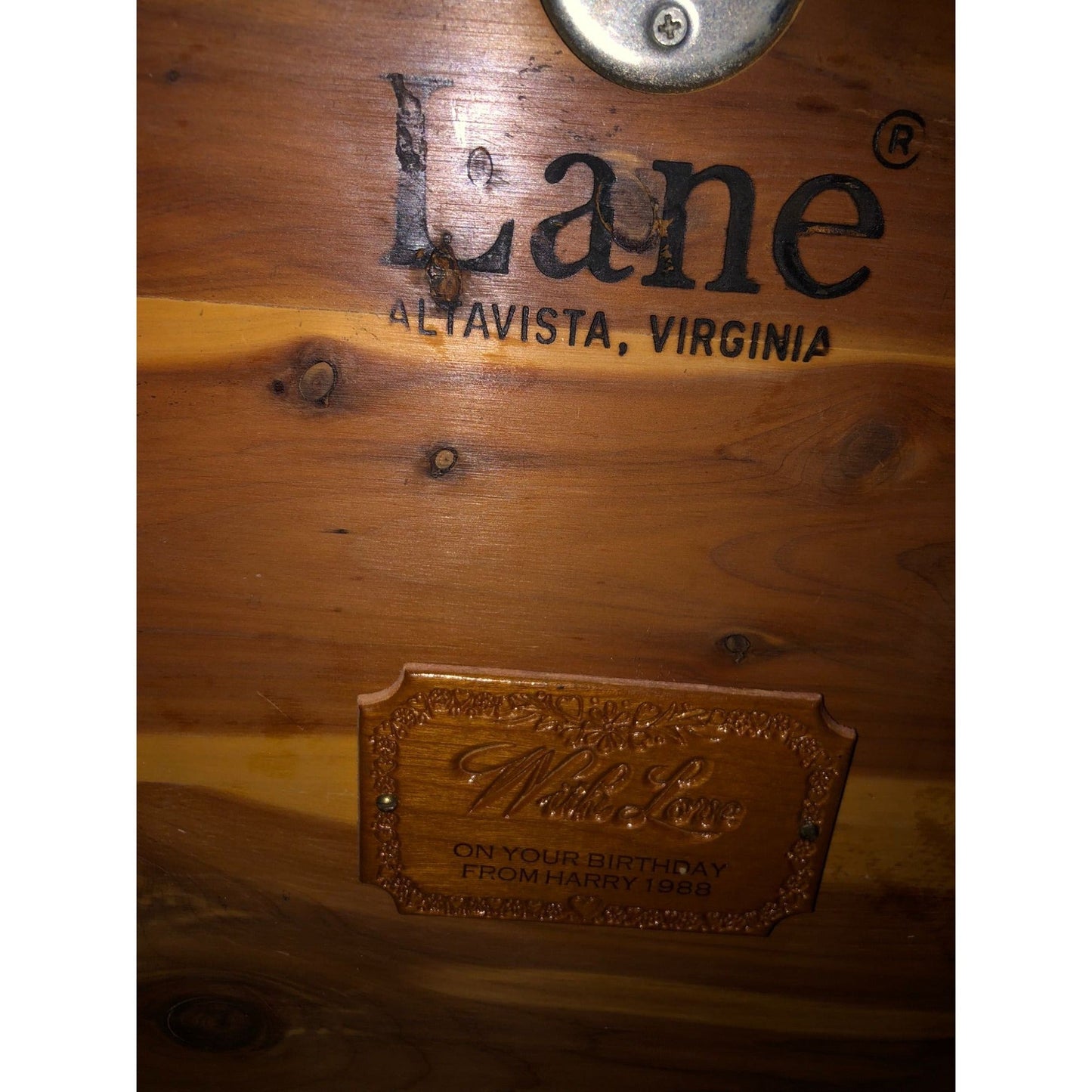 Lane Cedar Chest, Stripped Cushion, Vintage Storage Trunk