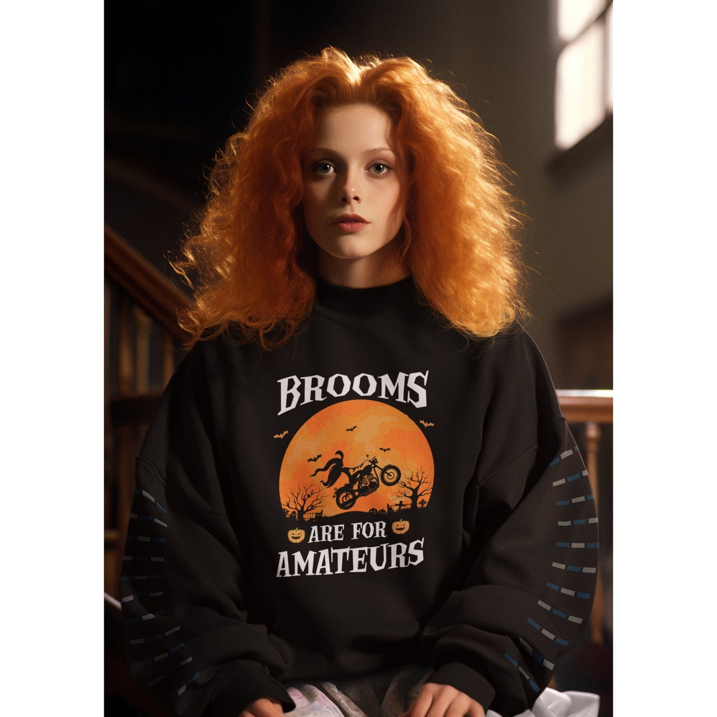 Brooms are for Amateurs Shirt, Witch riding Bike, Full Moon Bike, Halloween Tee, Hallows Eve, Biker Love, Wiccan, Love Bike, Bike Witch