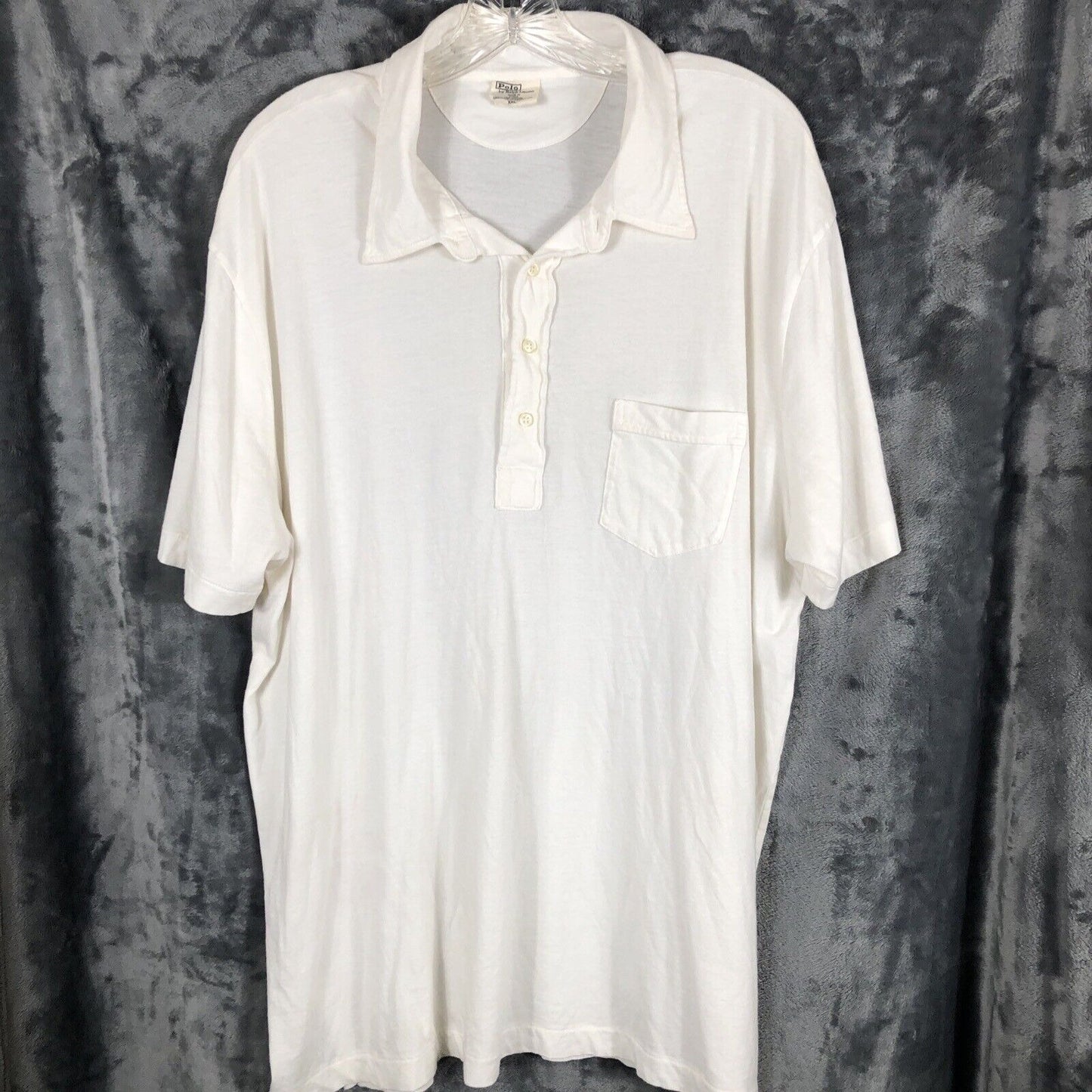 Polo Ralph Lauren Mens XXL White Button-Up Cotton Polo Shirt