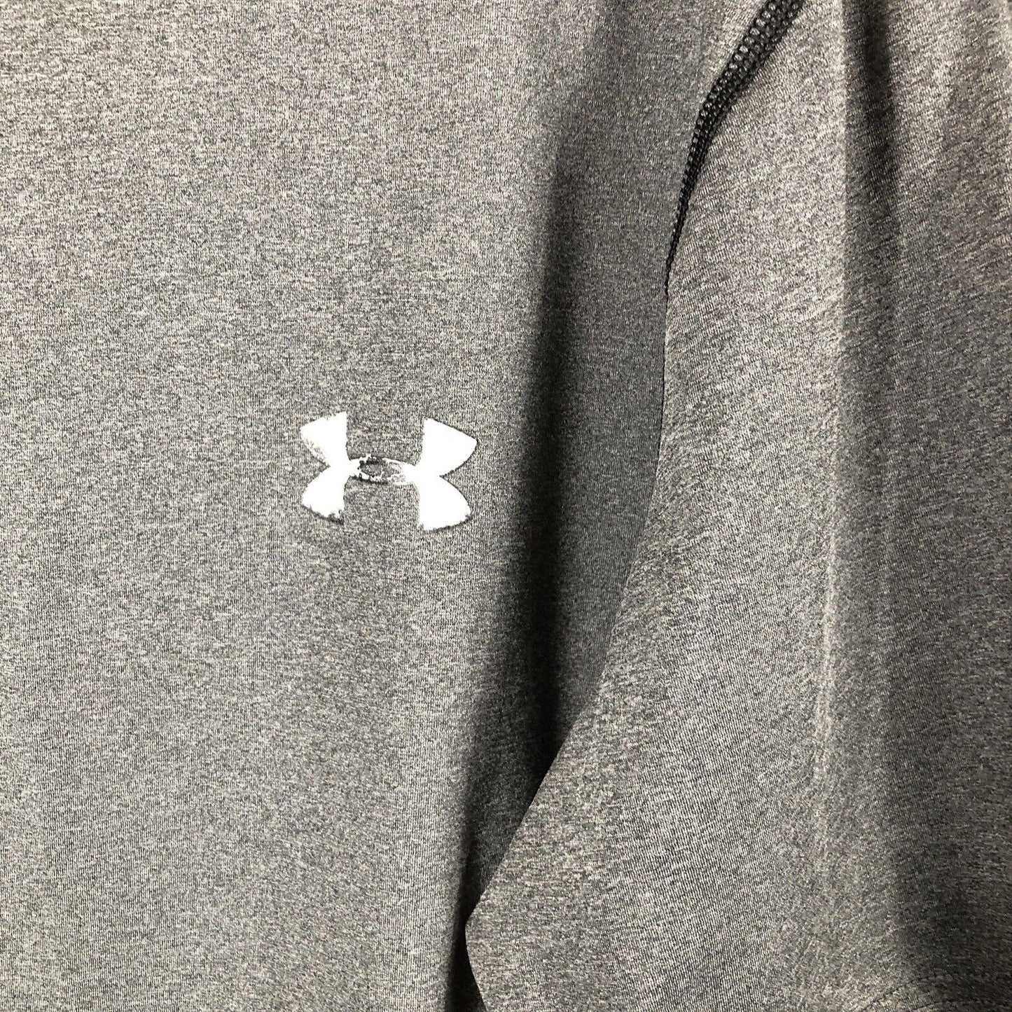 Under Armour Heatgear T Shirt Size Medium Mens Gray Short Sleeve Raglan Loose