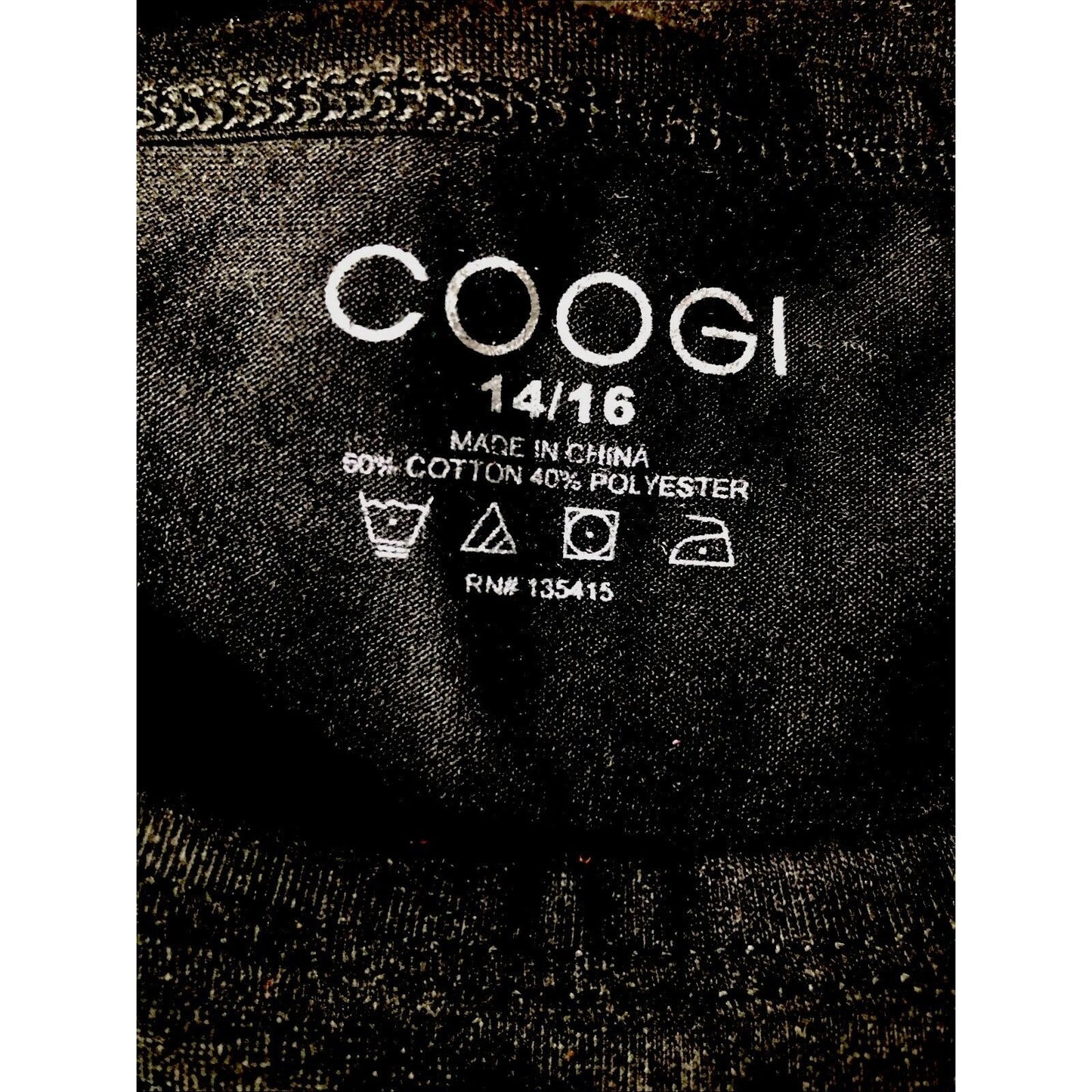COOGI T-Shirt Black Pink White And Teal Studded Girls Size 14/16