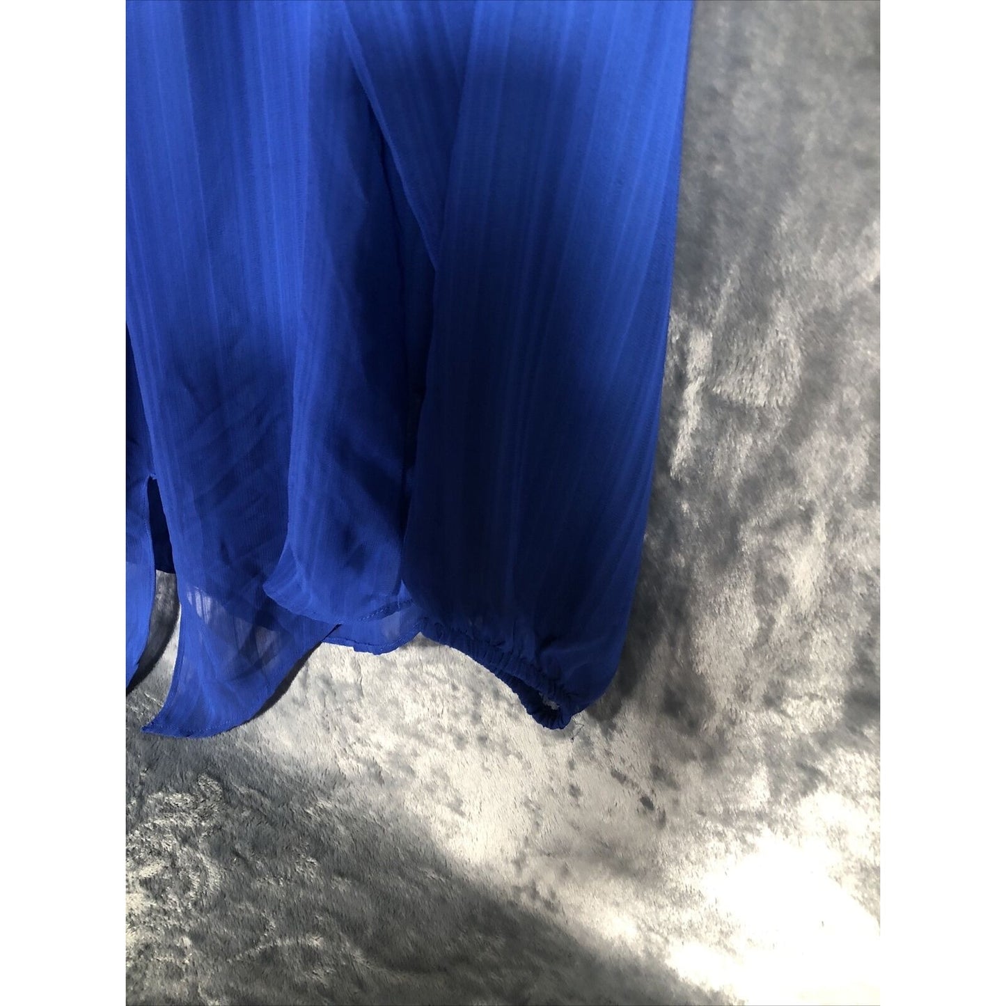 APT.9 Sheer Royal Blue Women’s Blouse  Stunning Top Adult Size Medium Shirt