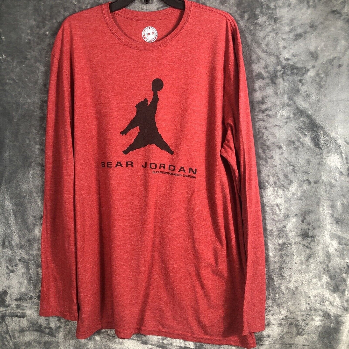 The Duck Company Bear Jordan Unisex Long Sleeve Shirt Black Mountain North Carolina 2x