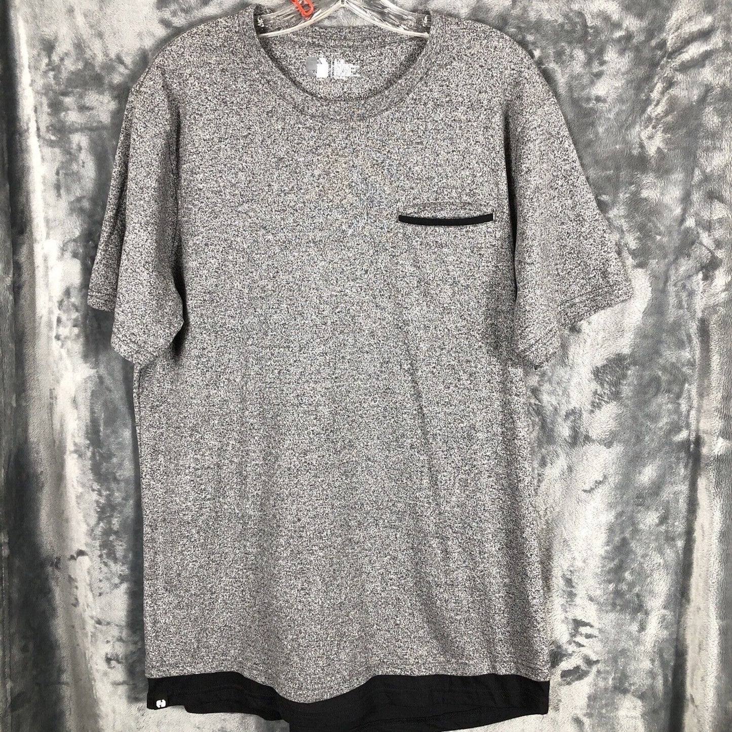 Knack Mens Shirt Size Large Pocket T Shirt Black / Gray