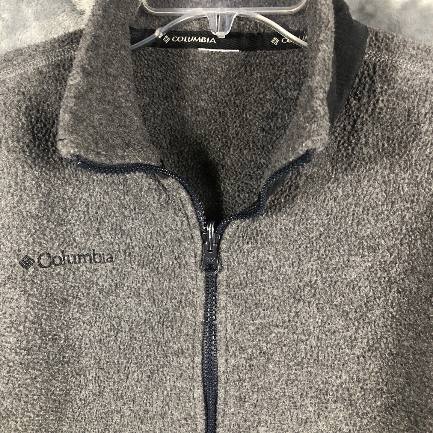 Vintage 90s Columbia Sweater Jacket Woman’s Gray Long Sleeve Sportswear Shirt