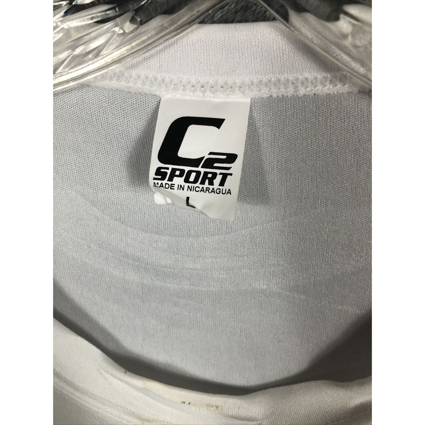 C2 Sport Men’s T-Shirt Driven By The Spirit White Cross Biker Shirt Size Adult L