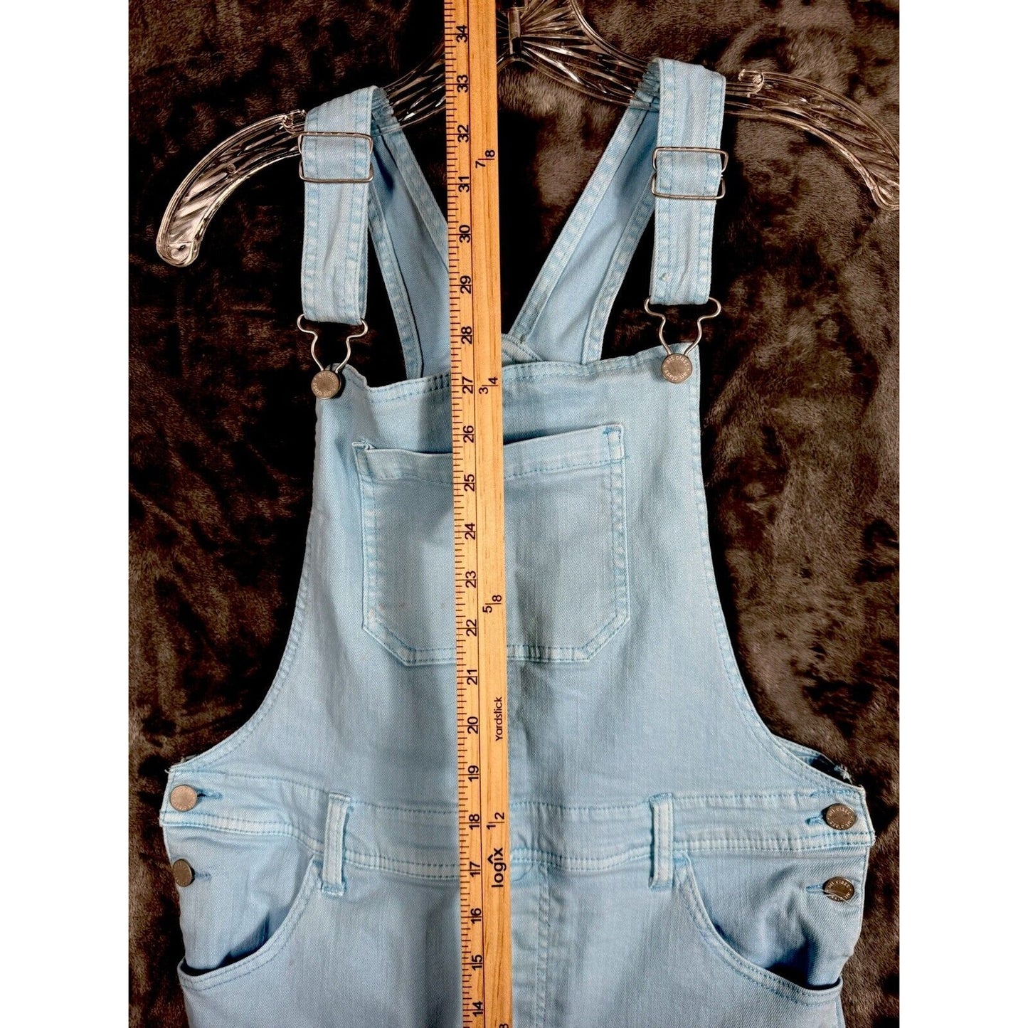 Art Class Women’s Denim Overalls 2X Large Size 18 Stretch Pastal Blue