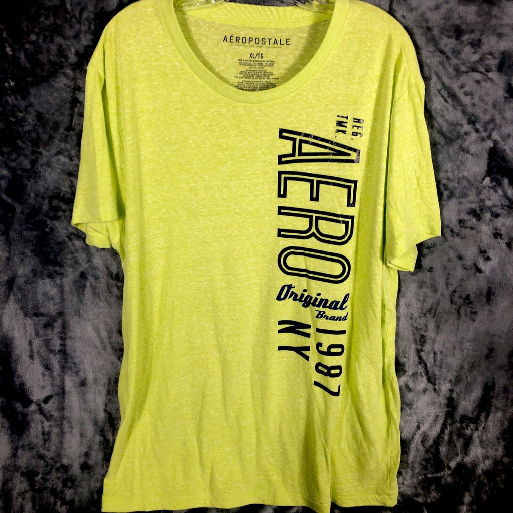 AéRopostale Men’s T Shirt Extra-Large Yellow/Black Shirt