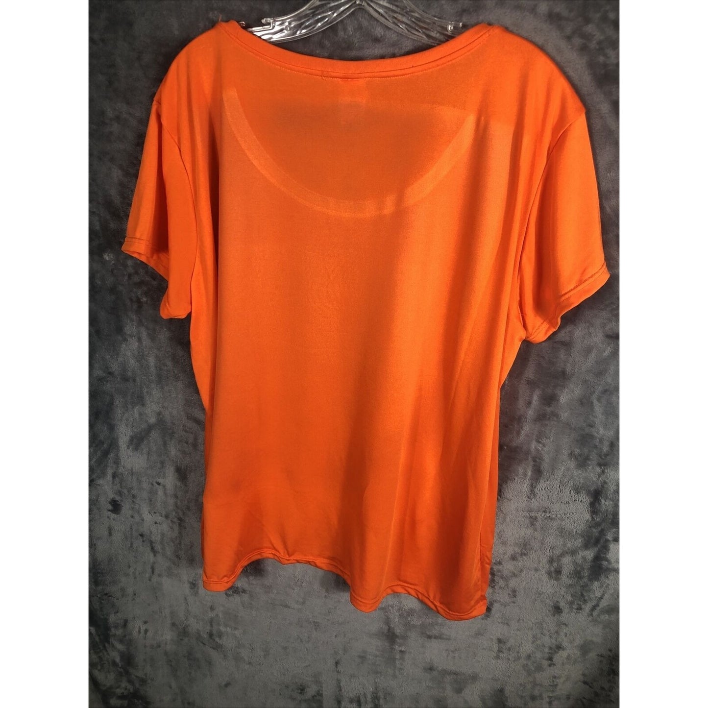 Women’s T-Shirt Heart And Soul Design Orange Short Sleeve Logo Shirt