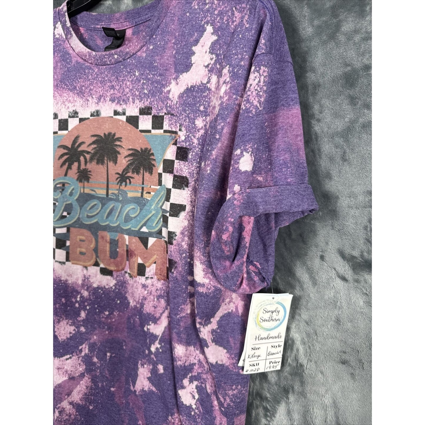 Glidden Beach Bum Woman’s Top Retro T Shirt Vintage Style Tye Dye Shirt New