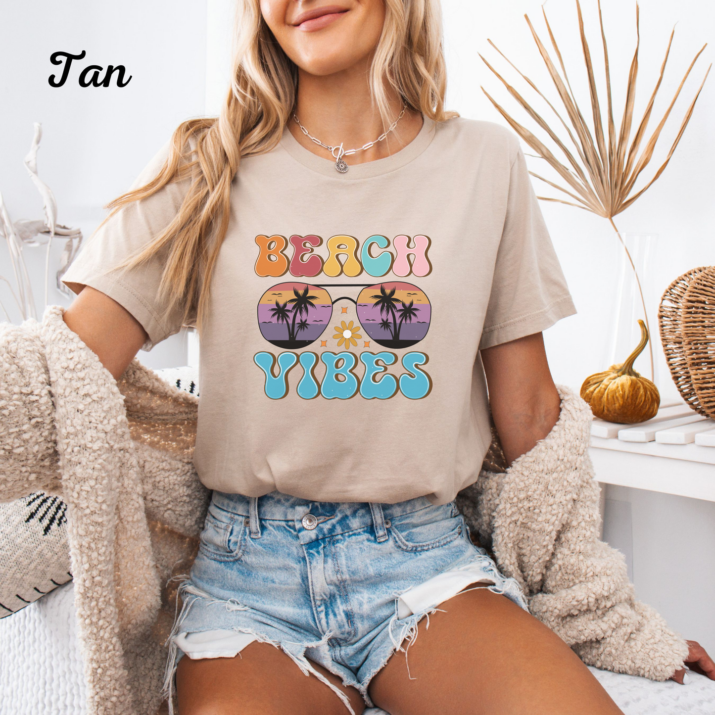 Beach Vibes Retro Sunset T-Shirt