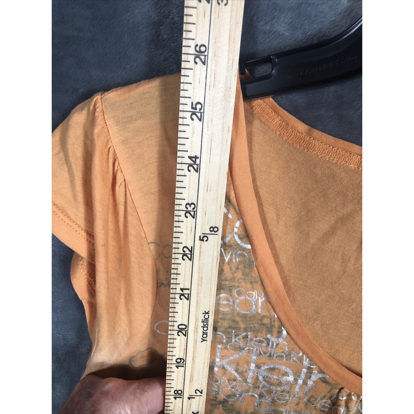 Women’s Calvin Klein Jeans Shirt Orange And Silver Size Adult Small