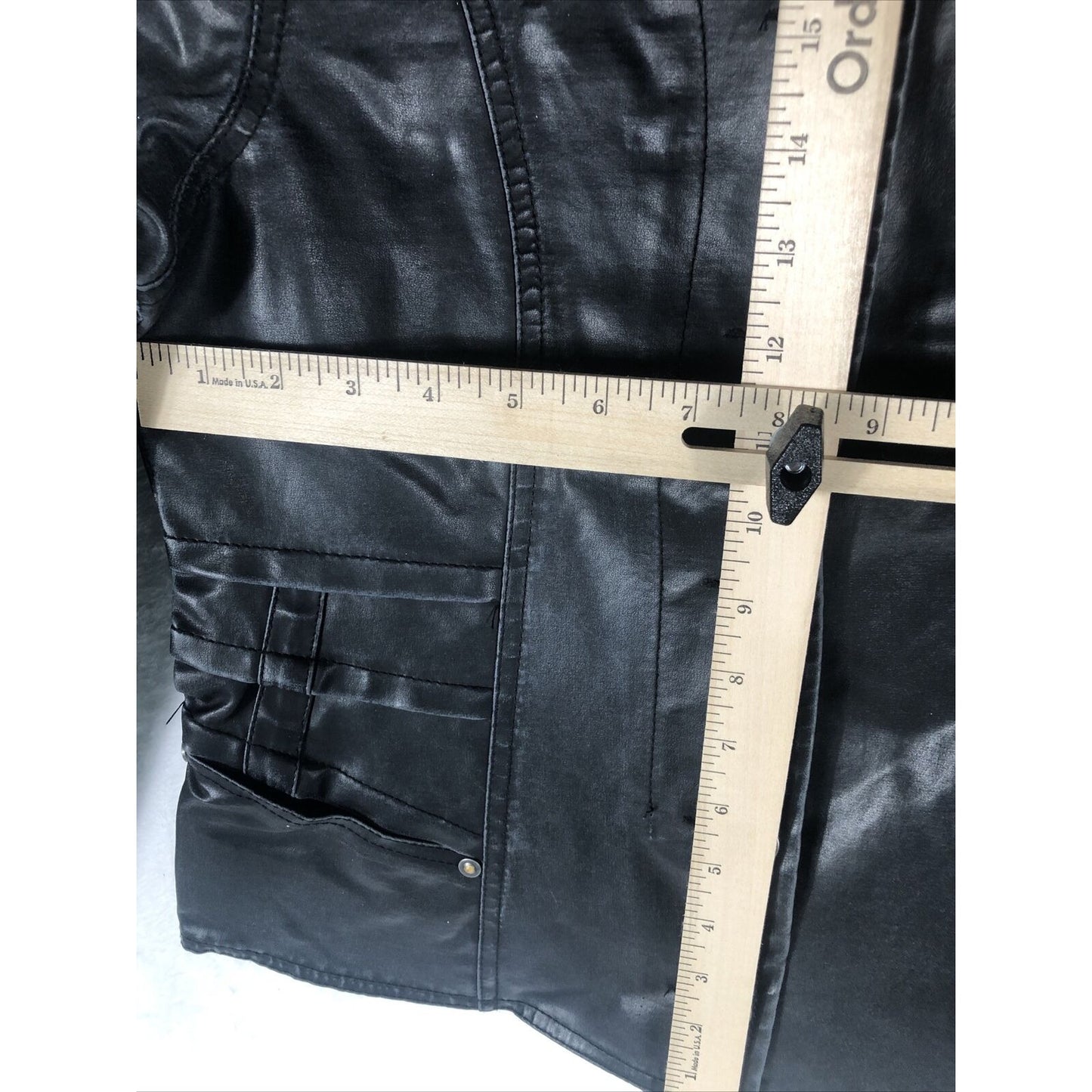 Biker Jacket  Woman's Black Casual Fitted Trendy Stylish Coat