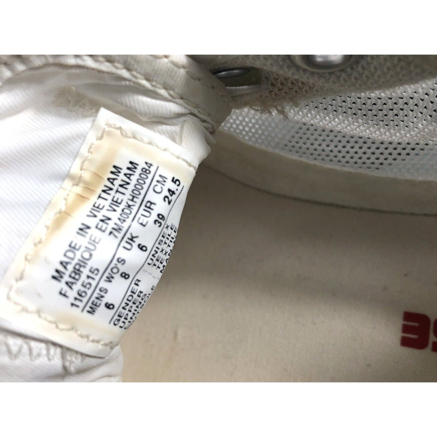 Converse All Star Shoes Mens 6  Low Top White Chuck Taylor