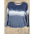 Westbound Petite Long-Sleeve Ombre Blue Gradient Top