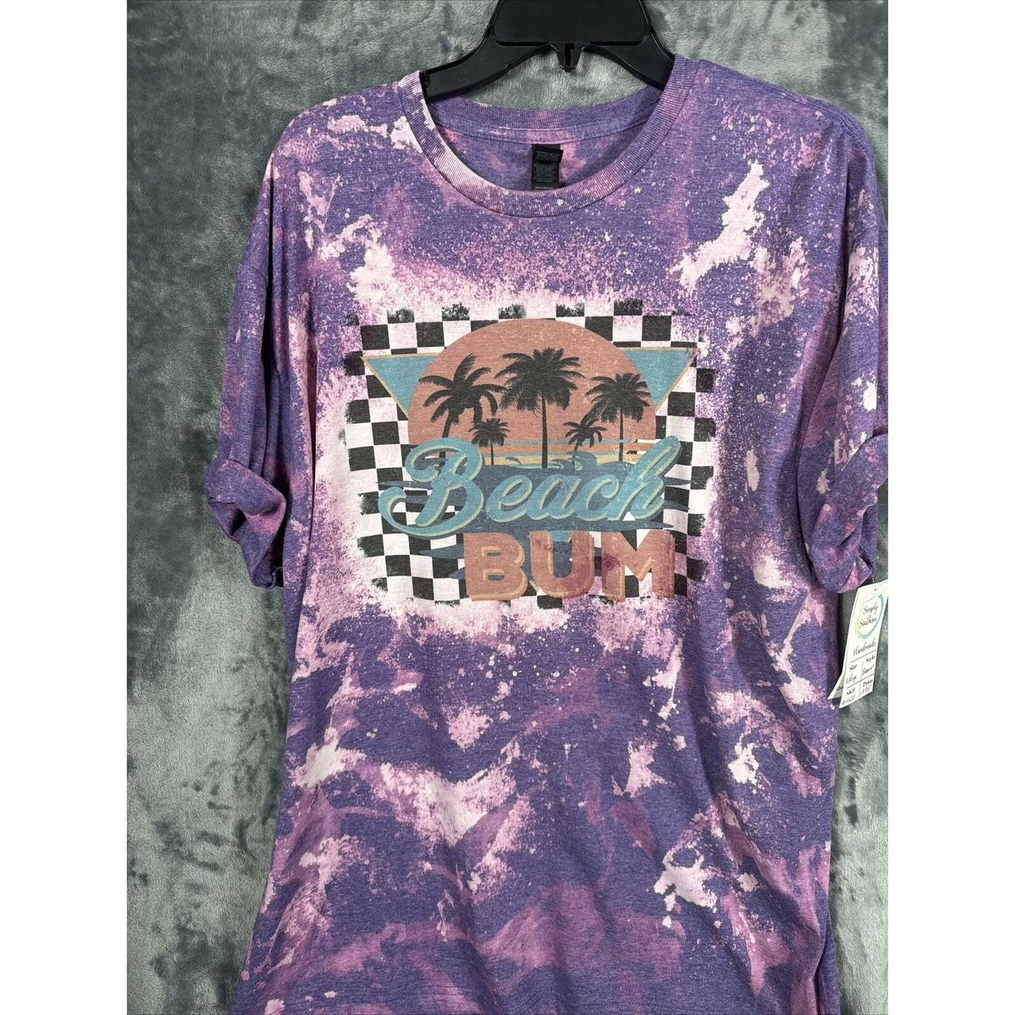 Glidden Beach Bum Woman’s Top Retro T Shirt Vintage Style Tye Dye Shirt New