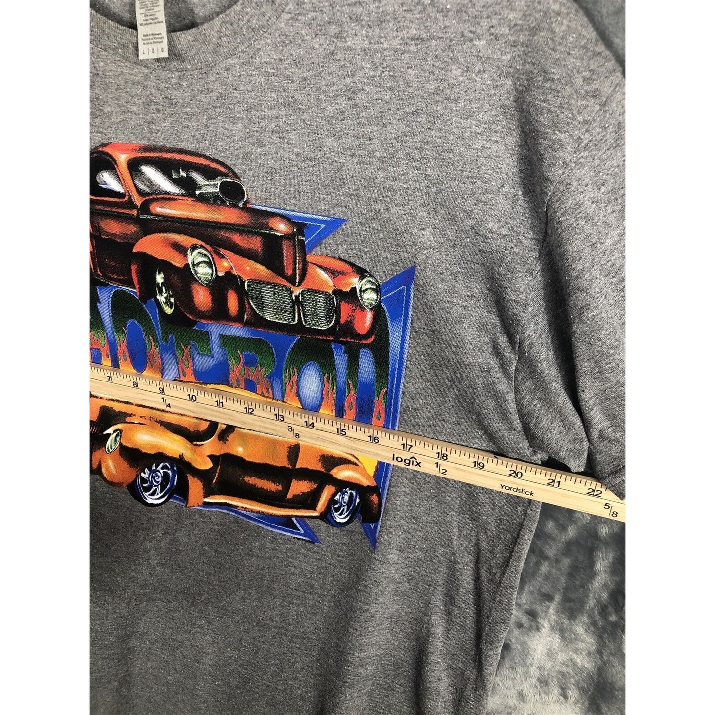 Hot Rod T-Shirt Men’s Gray Size Adult Large Classic Cars Shirt
