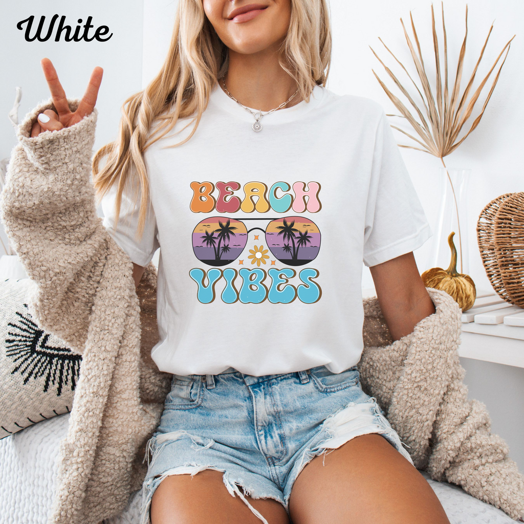 Beach Vibes Retro Sunset T-Shirt