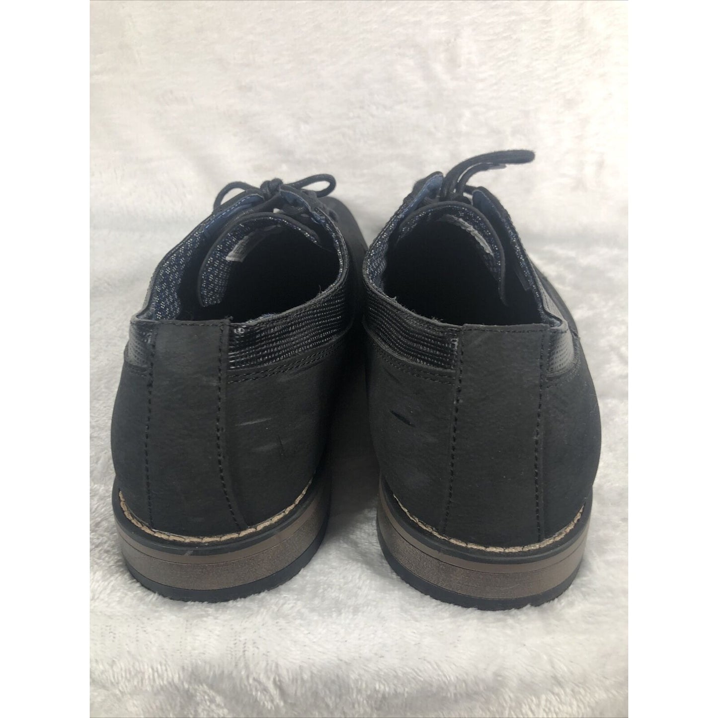 Perry Ellis Shoes Men's Portfolio Ultra Foam Black Dress Shoes Sz 13