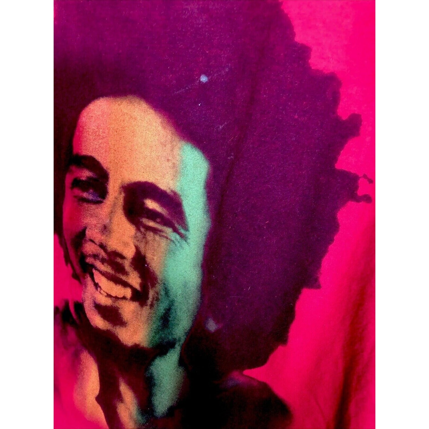 Vintage Bob Marley Rare Concert Shirt￼ Rock Icons Retro Red T-Shirt Size Medium
