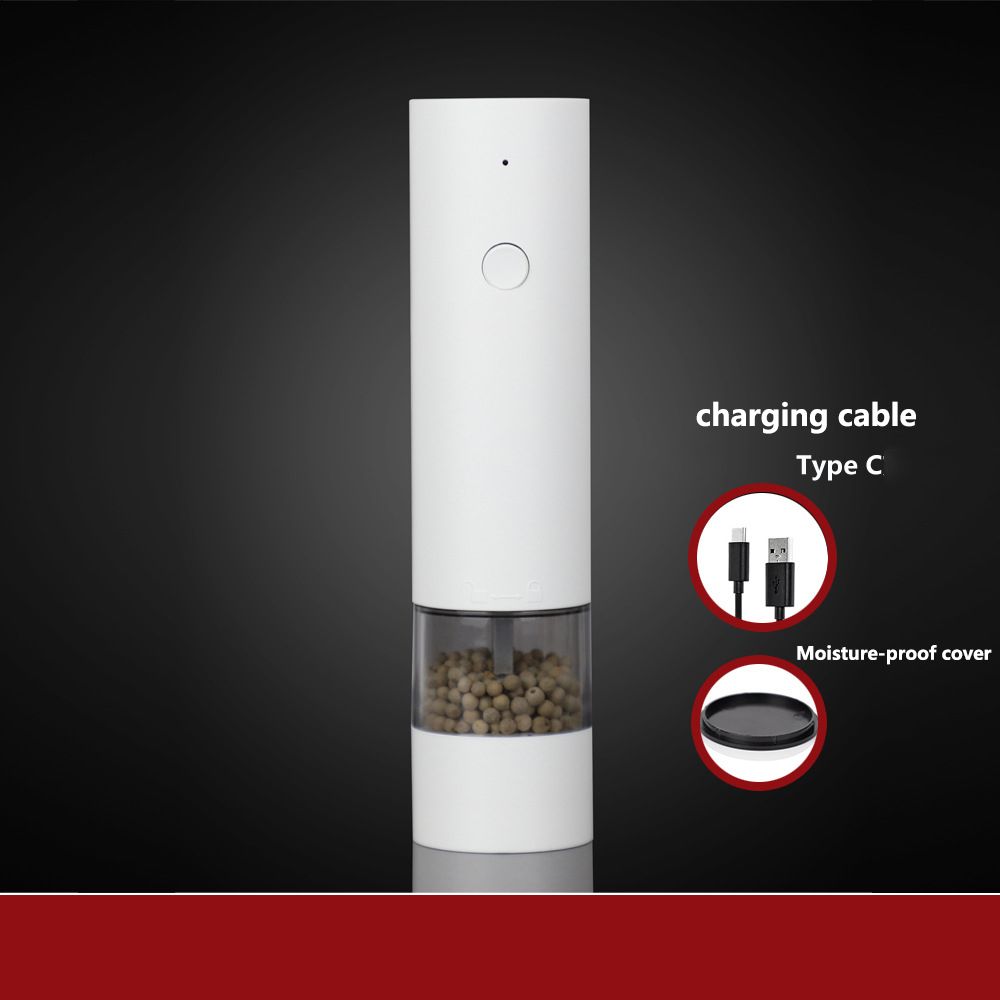 USB Rechargeable Electric Salt & Pepper Grinder – Adjustable for Salt, Pepper, Grains & Beans