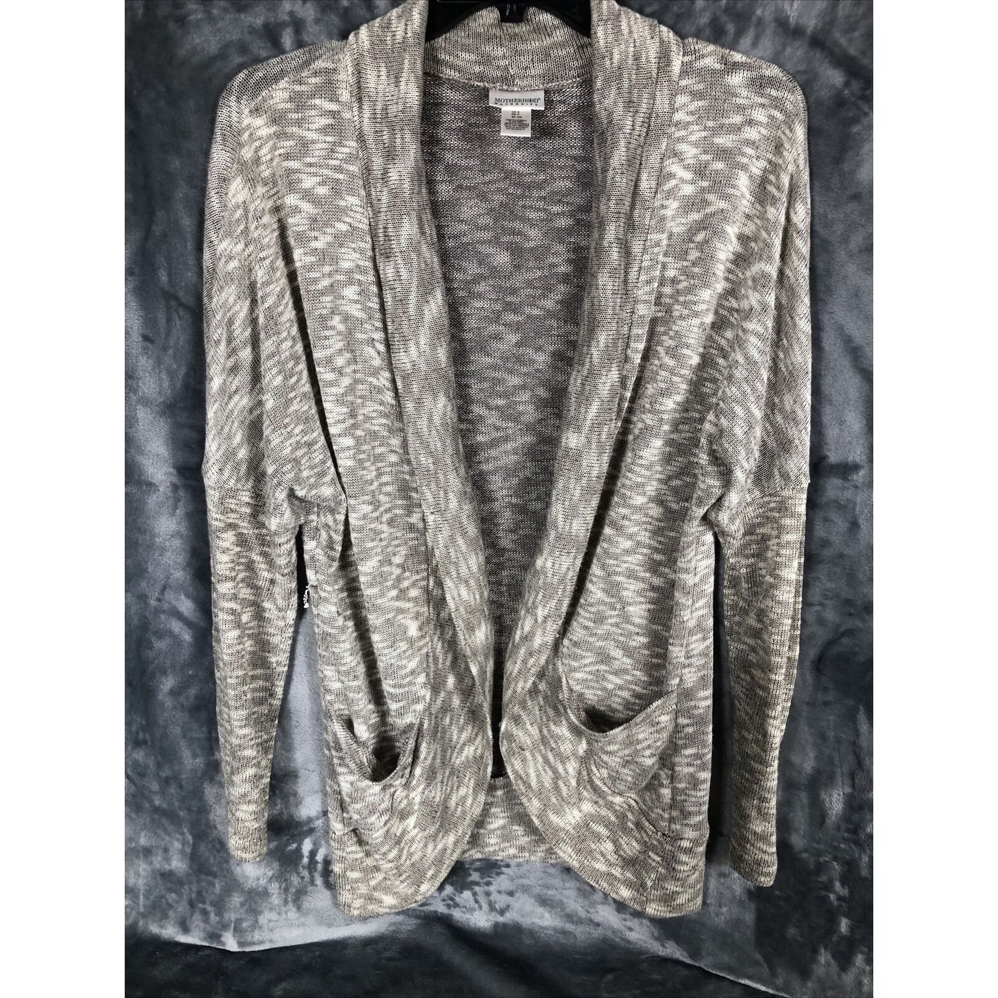 Motherhood Maternity Sweater Open Front Size Small Pockets Long Sleeves