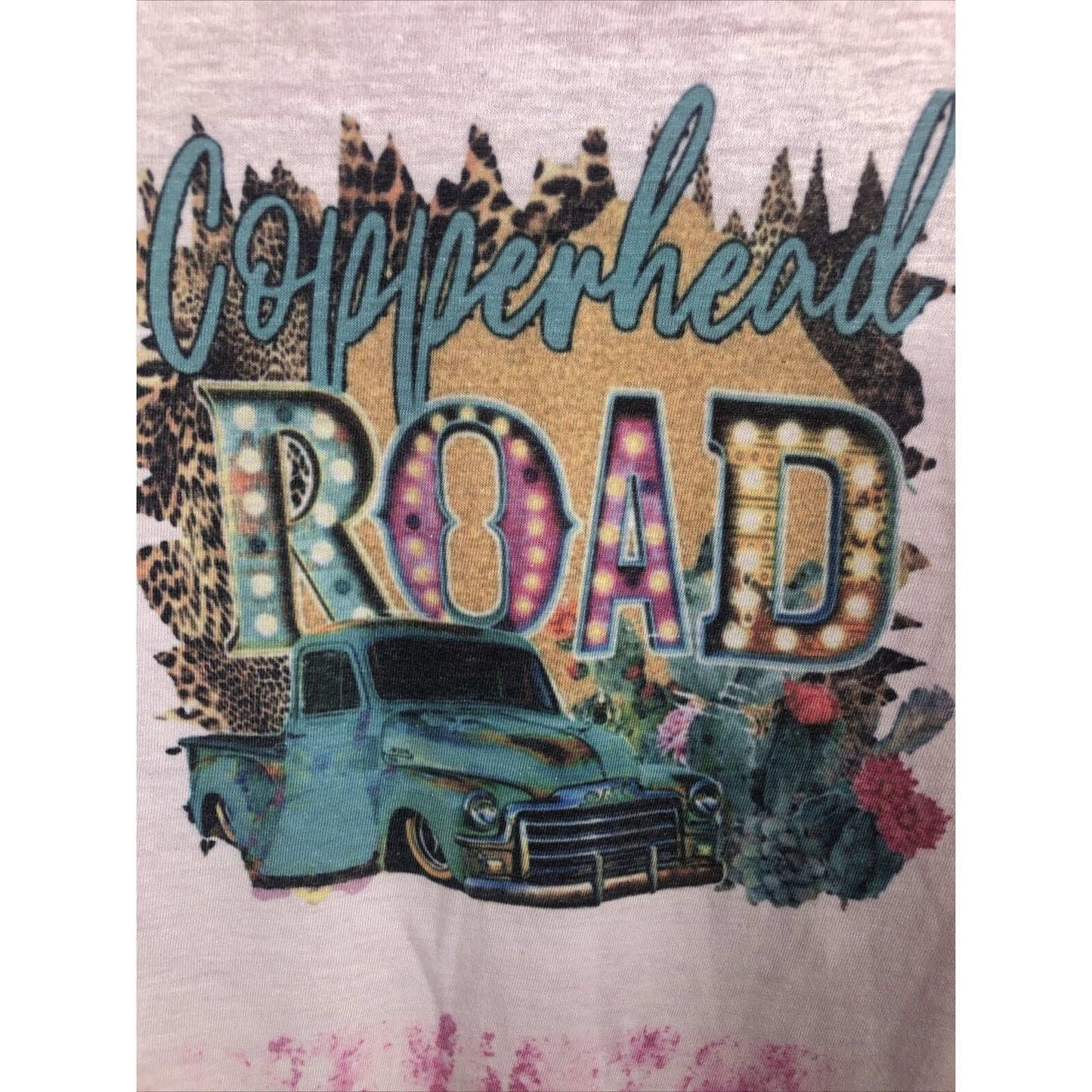 Gildan Copperhead Road Steve Earle T-Shirt Pink Tie-Dye Graphic Tee Unisex Medium