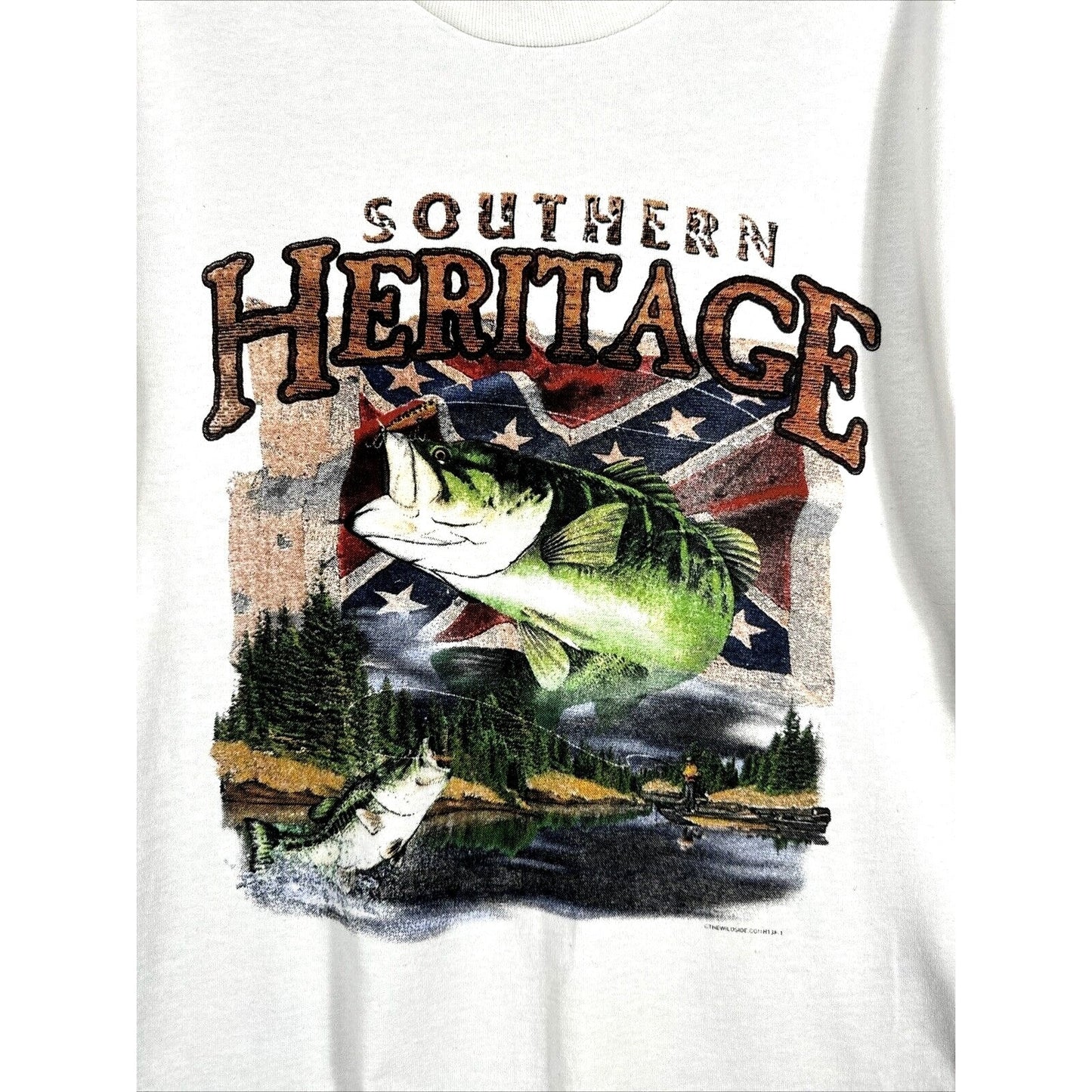 Glidan Southern Heritage Bass Fishing T Shirt Unisex Size Adult Medium Dry Blend