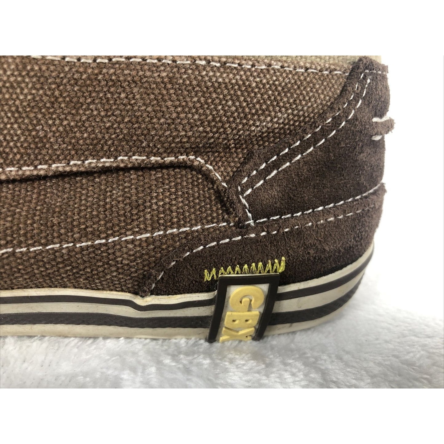 GBX Mens Boat Shoes 10M Casual Slip On Moc Toe Brown Leather Comfort Flats