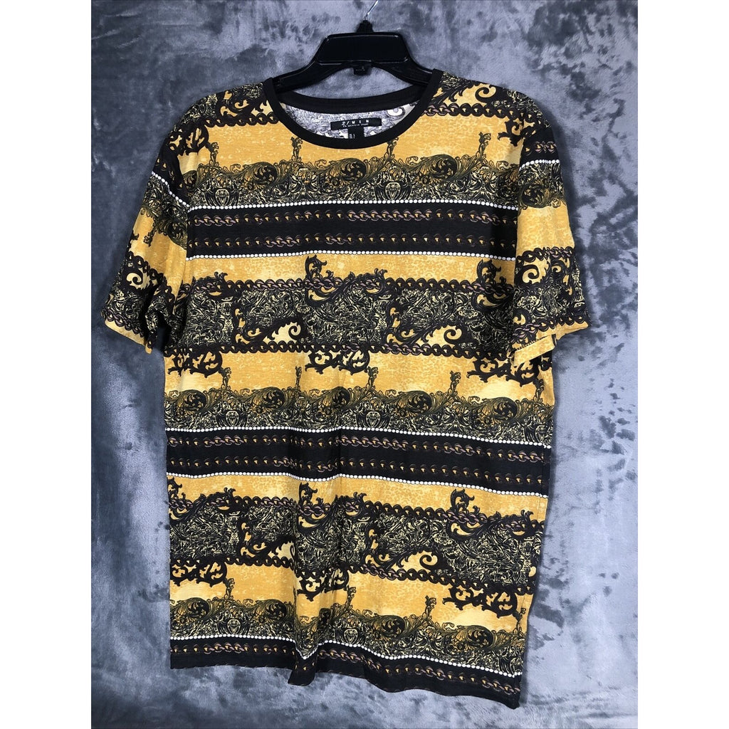 21 Men Black/Gold Shirt Adult Size Large New Tee Shirt Top