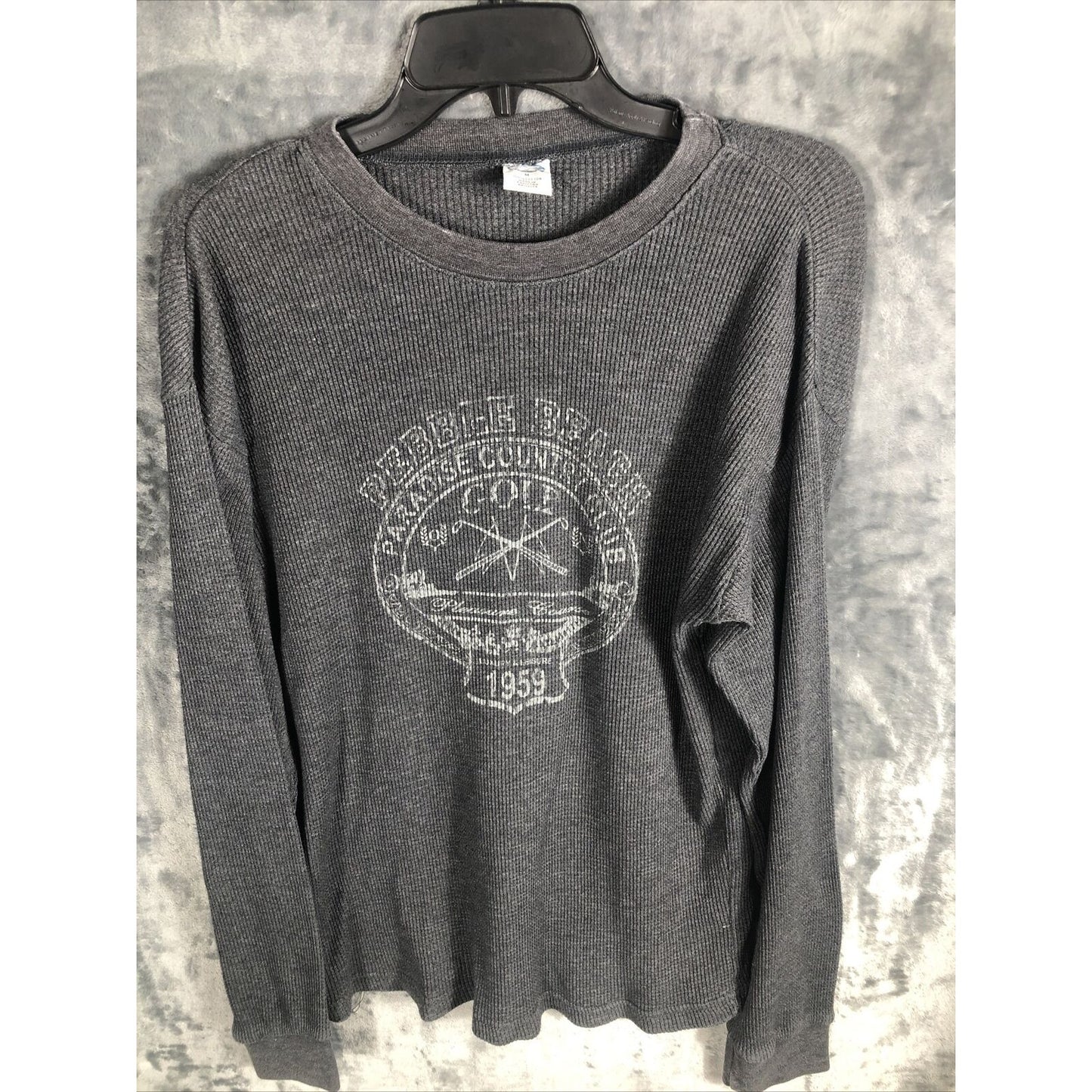 Pebble Beach Paradice Golf Club Course Gray Shirt Long-sleeve Men’s SZ Medium