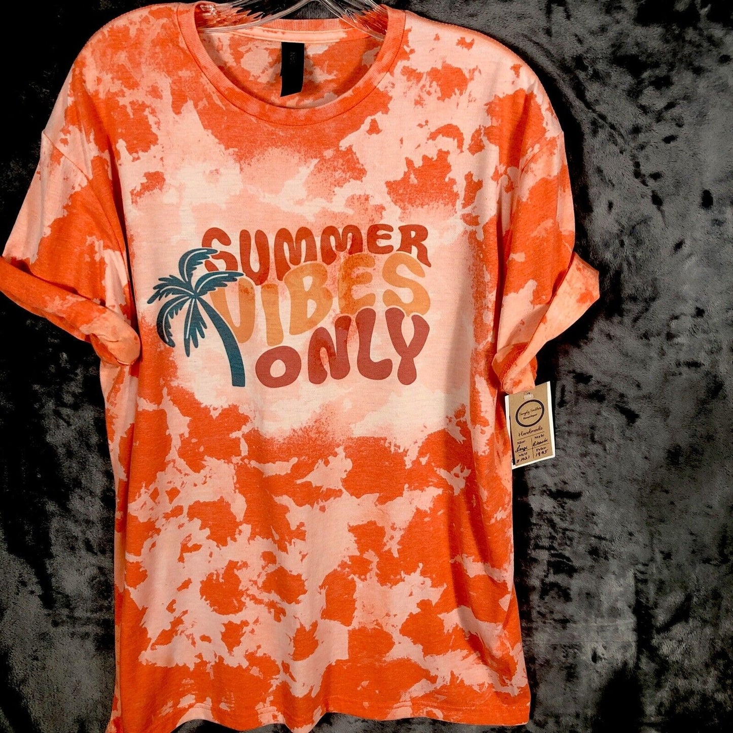 Womens Summer Vibes Short Sleeve Shirt Summer Graphic Tee Trendy Beach Shirt