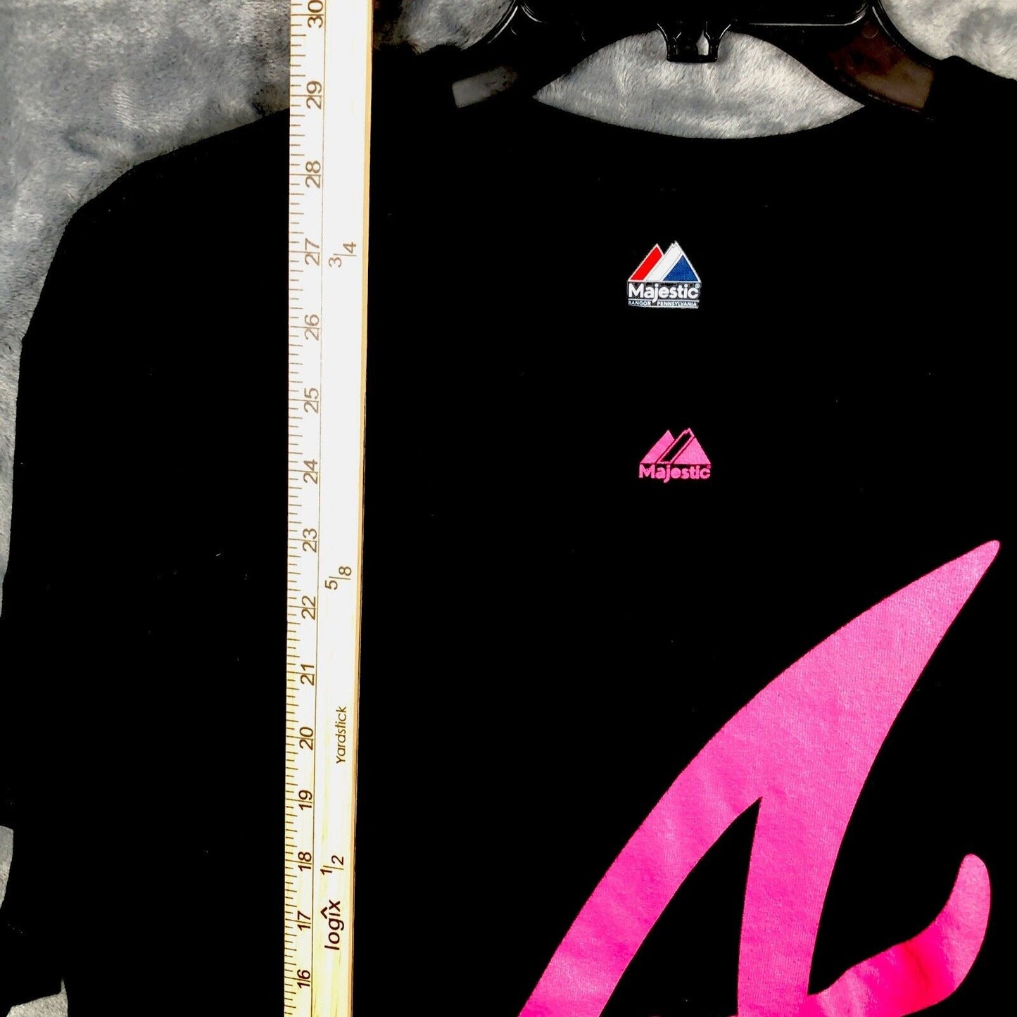 Majestic Atlanta Braves Unisex Superior Play Black T-Shirt Size Large