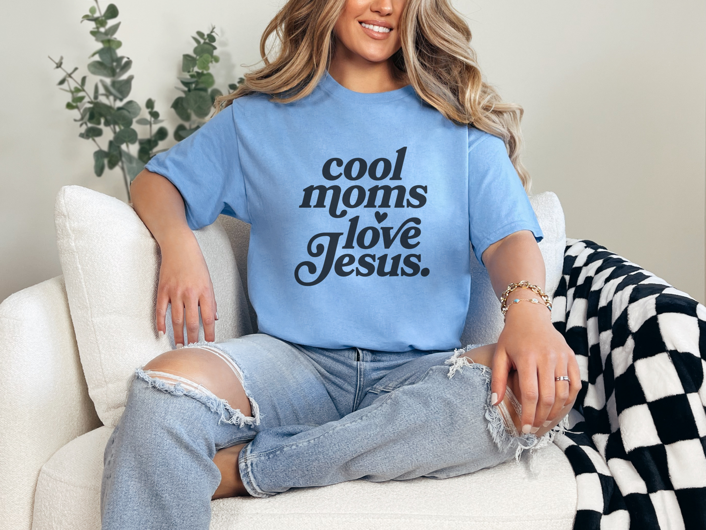 Cool Moms Love Jesus Shirt, Christian Mom Gift, Religious Apparel, Faith Based T-shirt, Inspirational Message Tee, Mom's Day Present