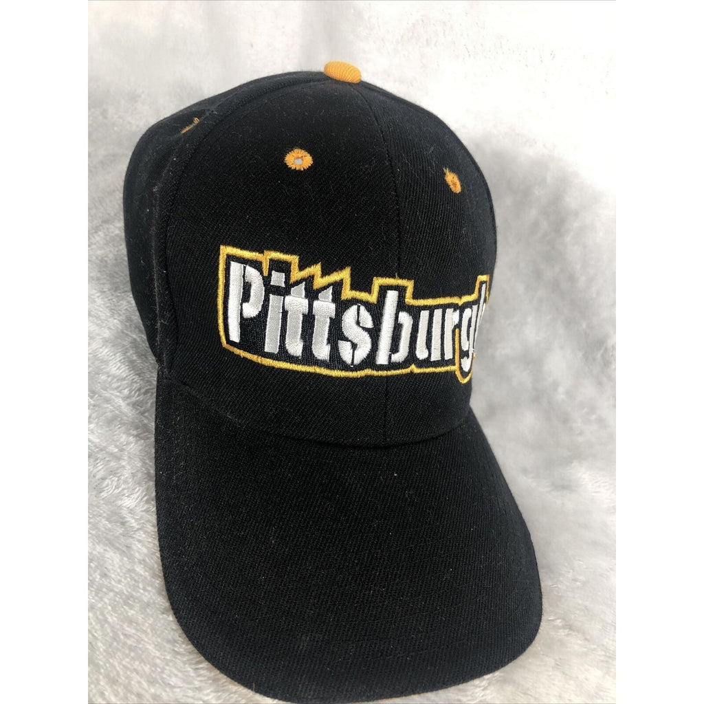 Pittsburgh Steelers Mens Strapback Hat Black And Yellow Adjustable Back