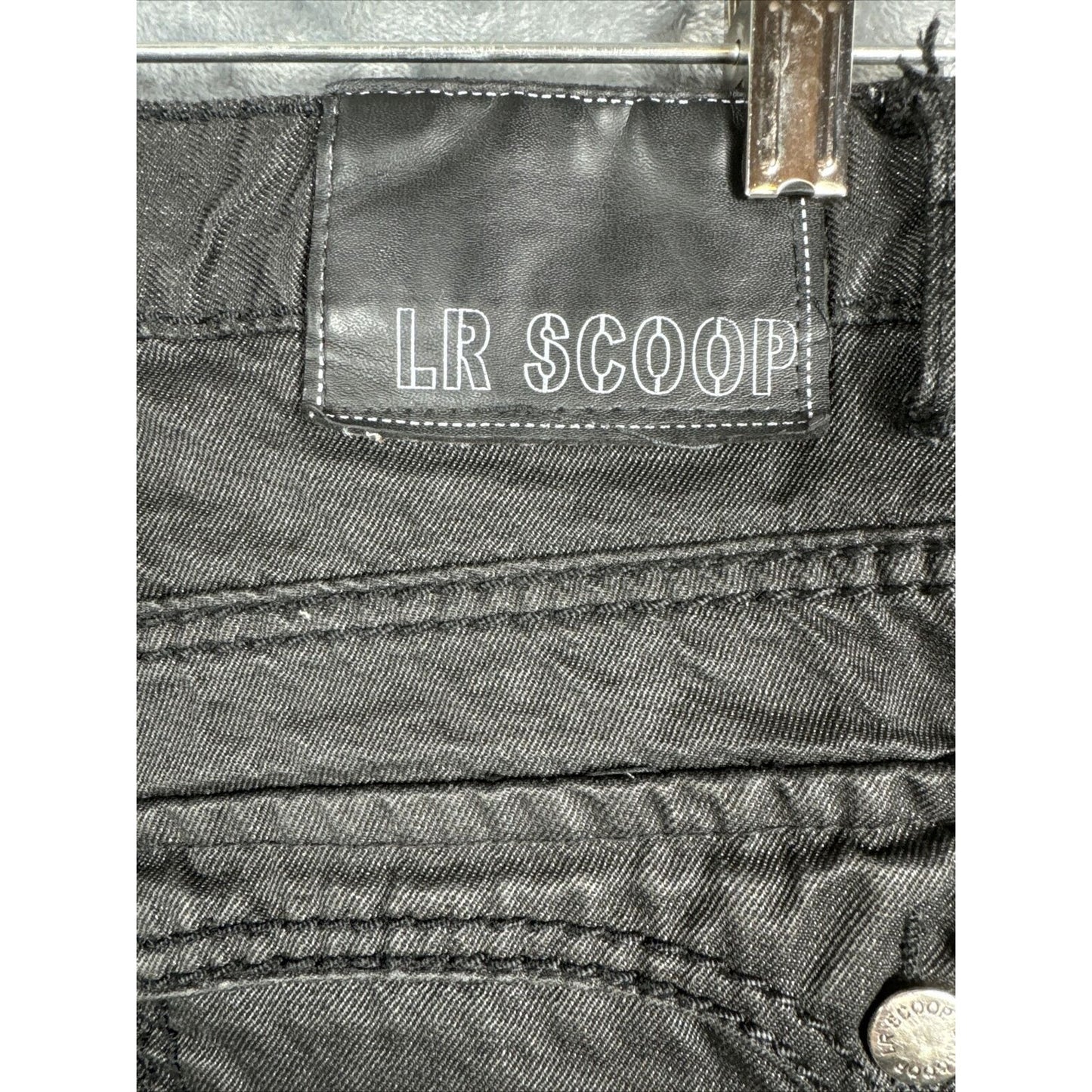 LR Scoop Modern Fit Men's Shorts Black Size 34 Flat Front 100% Cotton