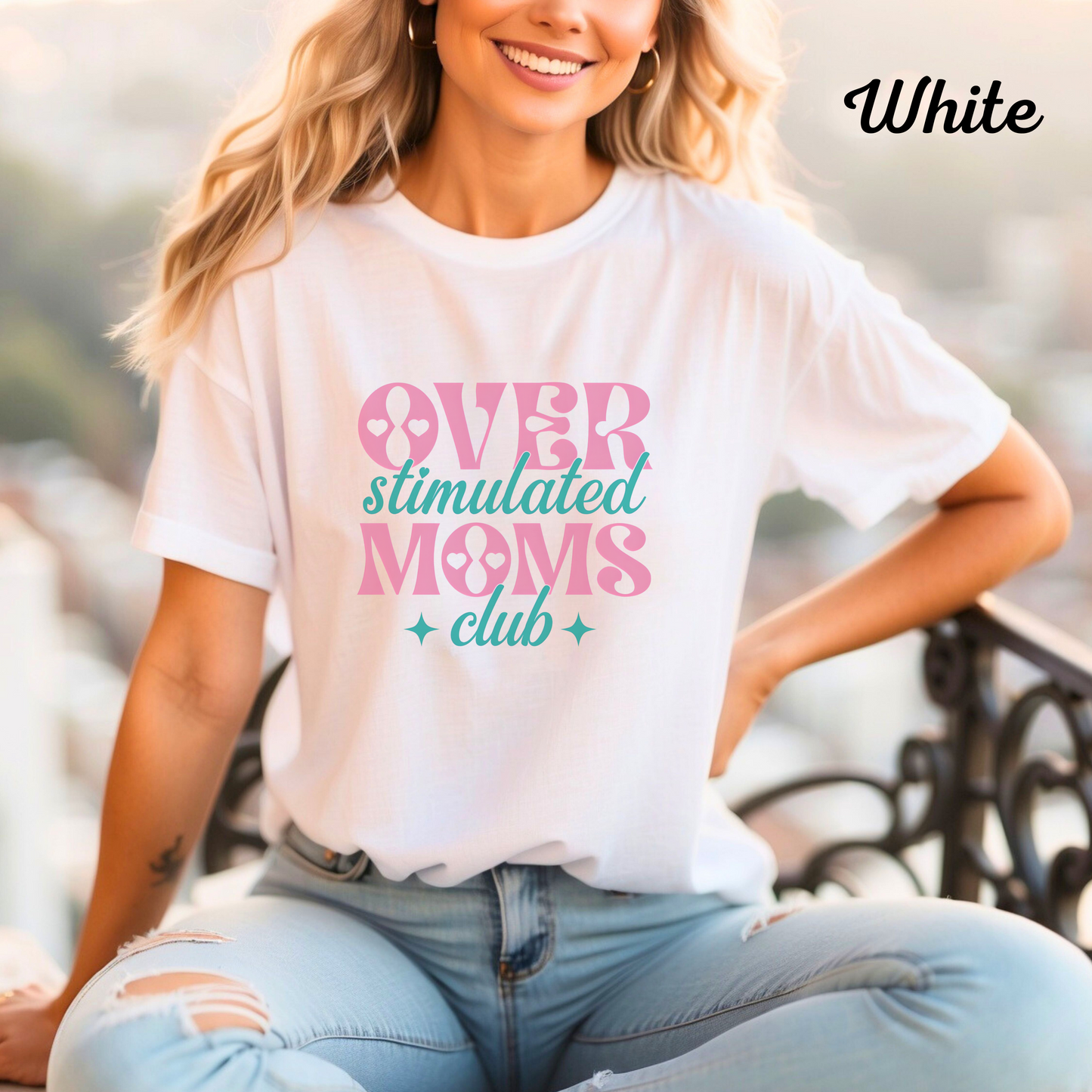 Overstimulated Moms Club Shirt, Funny Mom Life Tee, Tired Mom Shirt, Mental Load Tee, Soft Graphic T Shirt for Moms