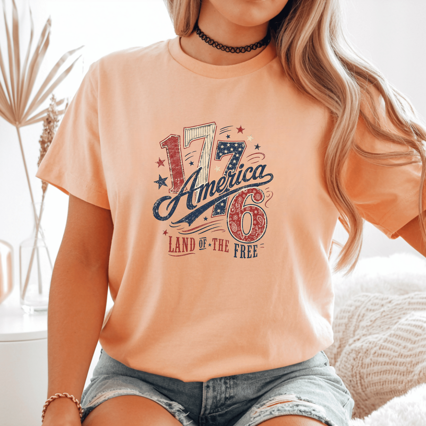 Vintage USA 1776 T-Shirt, Patriotic American Design, Land of the Free Tee, Independence Day Shirt, 4th of July Top, Retro USA Shirt